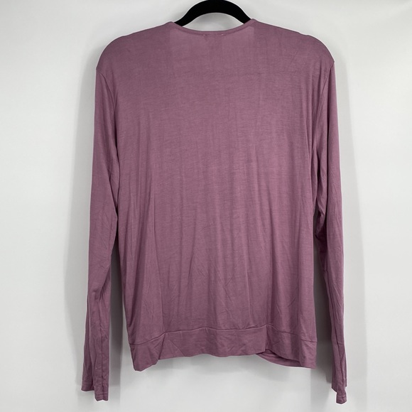 Pret-a-porTEE Lavender Purple Surplice Long Sleeve Shirt - Picture 6 of 8
